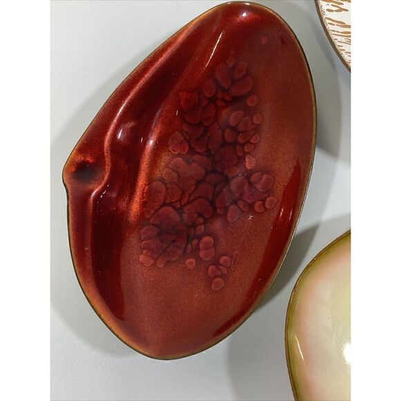 Lot (3) MCM Midcentury Modern Trinket Dish Trays Kareka Statham - Picture 5 of 14